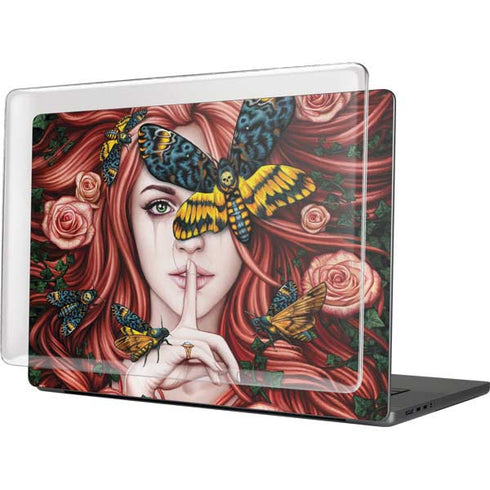 Gothic Woman and Death Moth Butterflies by Sarah Richter MacBook Pro 16in (2021-25) Case plus Skin