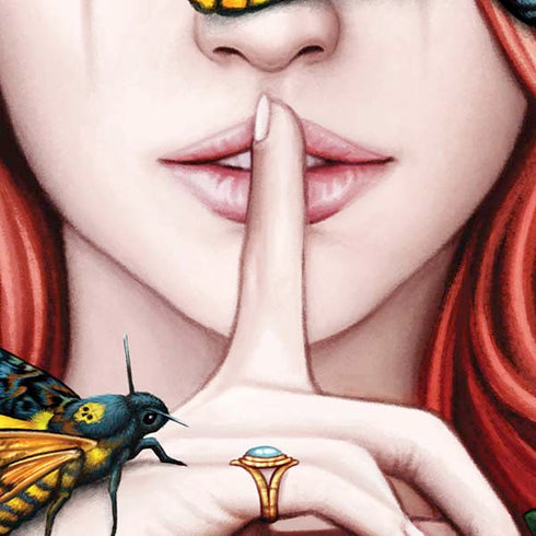 Gothic Woman and Death Moth Butterflies by Sarah Richter Moto E5 Play Skin