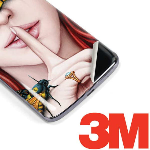 Gothic Woman and Death Moth Butterflies by Sarah Richter Moto E5 Plus Skin