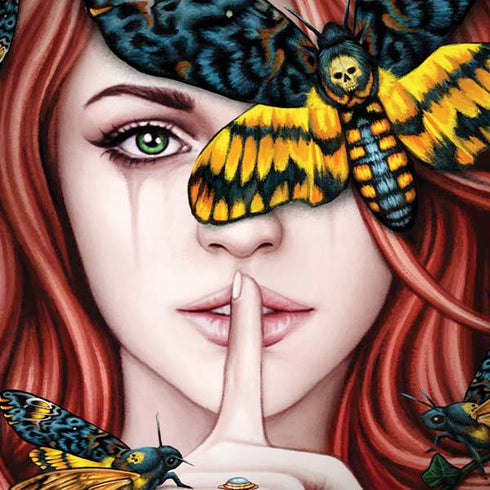 Gothic Woman and Death Moth Butterflies by Sarah Richter Moto G6 Skin