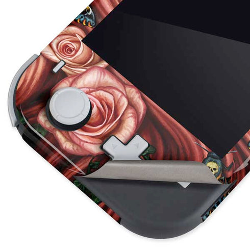 Gothic Woman and Death Moth Butterflies by Sarah Richter Nintendo Switch Lite Skin