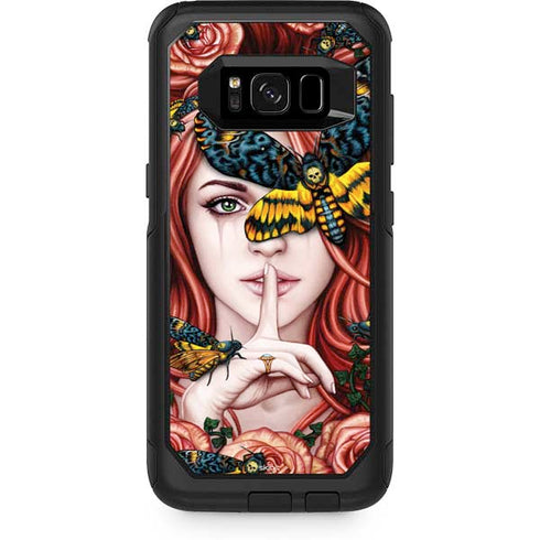 Gothic Woman and Death Moth Butterflies by Sarah Richter Otterbox Commuter Galaxy Skin