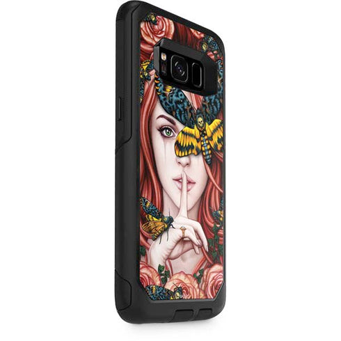 Gothic Woman and Death Moth Butterflies by Sarah Richter Otterbox Commuter Galaxy Skin