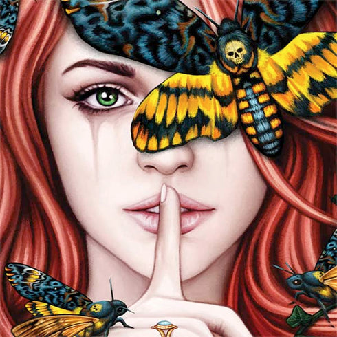 Gothic Woman and Death Moth Butterflies by Sarah Richter Otterbox Commuter Galaxy Skin