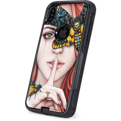 Gothic Woman and Death Moth Butterflies by Sarah Richter Otterbox Commuter iPhone Skin