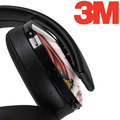 Gothic Woman and Death Moth Butterflies by Sarah Richter PlayStation 4 Gold Wireless Headset Skin