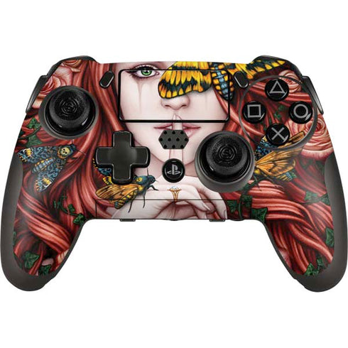 Gothic Woman and Death Moth Butterflies by Sarah Richter PlayStation Scuf Vantage 2 Controller Skin