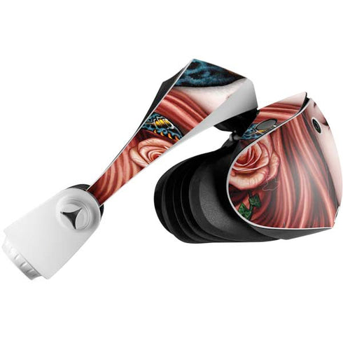 Gothic Woman and Death Moth Butterflies by Sarah Richter PlayStation VR2 Skin