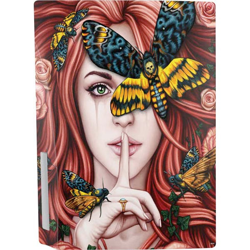 Gothic Woman and Death Moth Butterflies by Sarah Richter PS5 Bundle Skin
