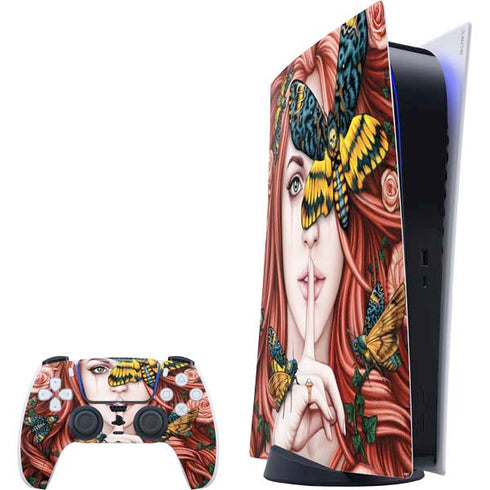 Gothic Woman and Death Moth Butterflies by Sarah Richter PS5 Digital Edition Bundle Skin