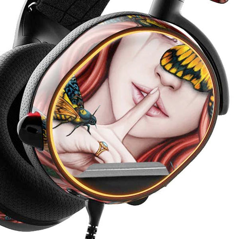 Gothic Woman and Death Moth Butterflies by Sarah Richter SteelSeries Arctis 5 Skin