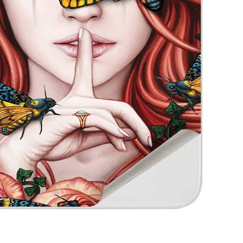 Gothic Woman and Death Moth Butterflies by Sarah Richter Surface Duo Skin