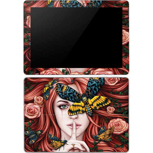 Gothic Woman and Death Moth Butterflies by Sarah Richter Surface Go Skin