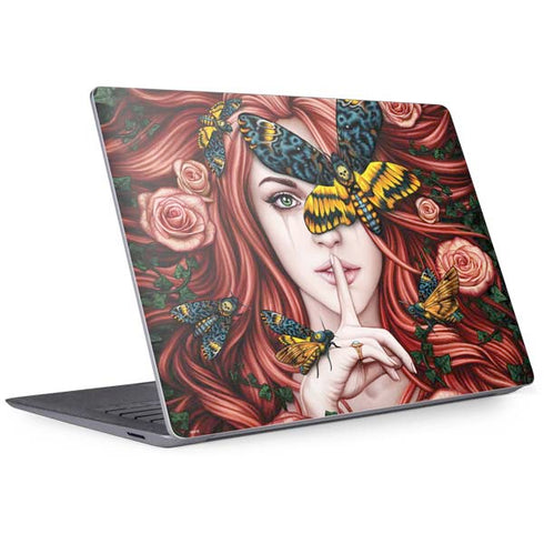 Gothic Woman and Death Moth Butterflies by Sarah Richter Surface Laptop 3 13.5in Skin