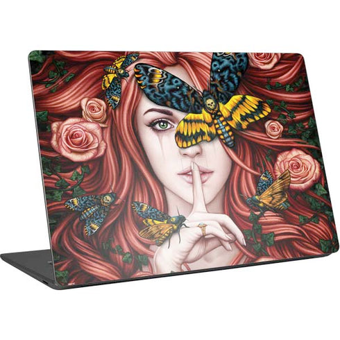Gothic Woman and Death Moth Butterflies by Sarah Richter Surface Laptop 4 15in Skin