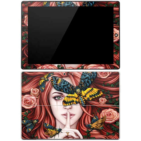 Gothic Woman and Death Moth Butterflies by Sarah Richter Surface Pro 3 Skin