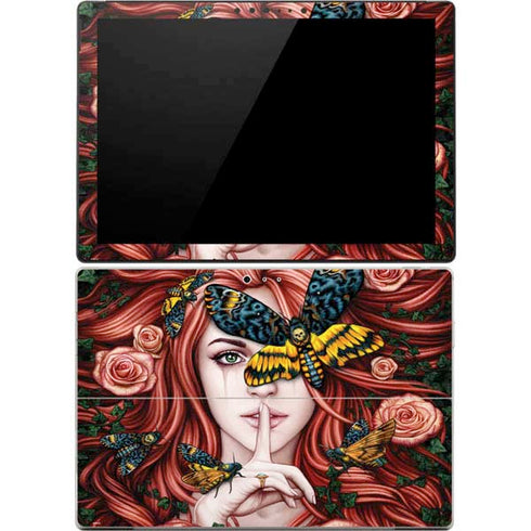 Gothic Woman and Death Moth Butterflies by Sarah Richter Surface Pro 4 Skin