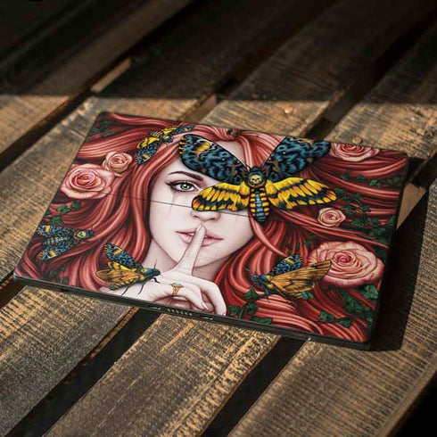 Gothic Woman and Death Moth Butterflies by Sarah Richter Surface Pro 7 Skin