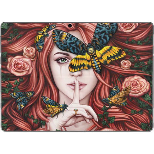 Gothic Woman and Death Moth Butterflies by Sarah Richter Surface Pro 8 Skin
