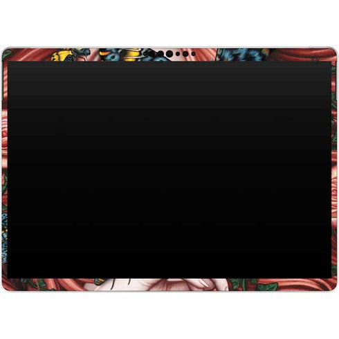 Gothic Woman and Death Moth Butterflies by Sarah Richter Surface Pro 8 Skin