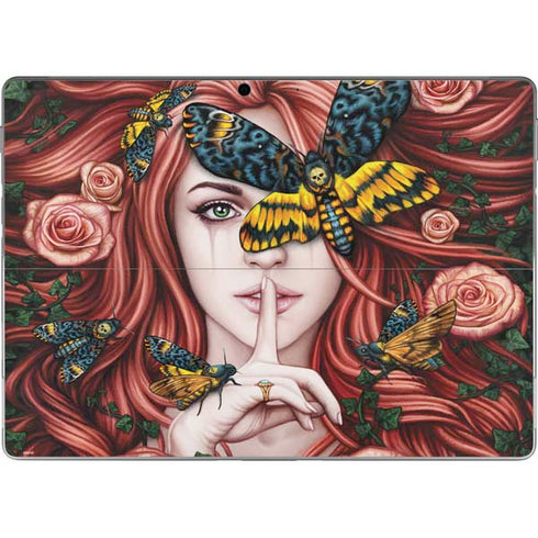 Gothic Woman and Death Moth Butterflies by Sarah Richter Surface Pro 9 Skin