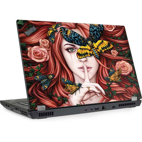 Gothic Woman and Death Moth Butterflies by Sarah Richter Lenovo ThinkPad Skin