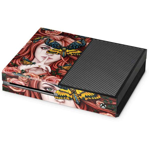 Gothic Woman and Death Moth Butterflies by Sarah Richter Xbox One Console Skin