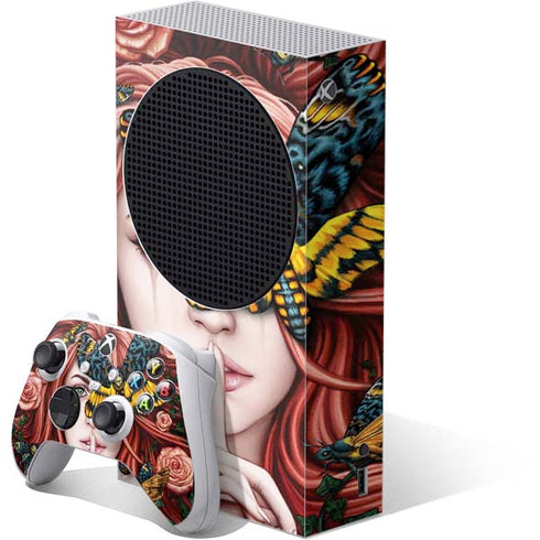 Gothic Woman and Death Moth Butterflies by Sarah Richter Xbox Series S Bundle Skin