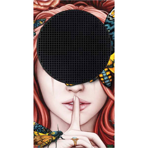 Gothic Woman and Death Moth Butterflies by Sarah Richter Xbox Series S Console Skin