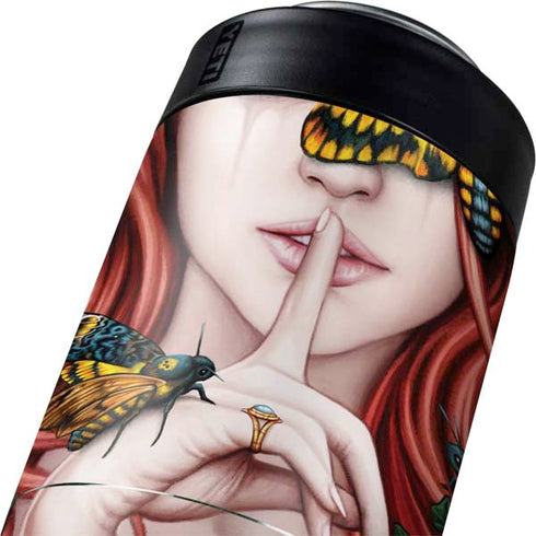 Gothic Woman and Death Moth Butterflies by Sarah Richter Yeti Colster Can Insulator Skin