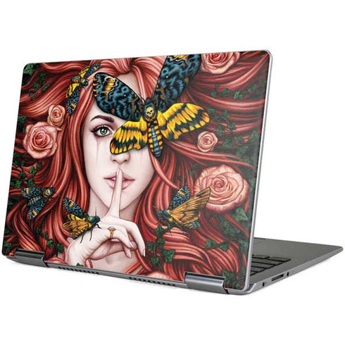 Gothic Woman and Death Moth Butterflies by Sarah Richter Yoga 710 14in Skin