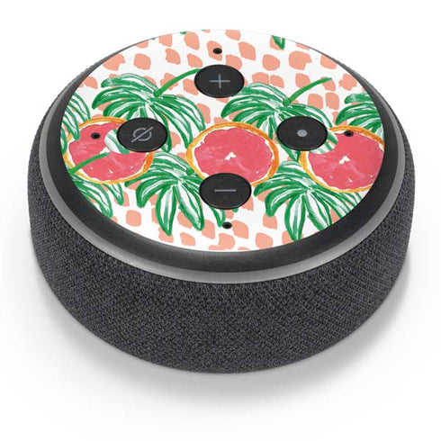 Bouffants and Broken Hearts Graphic Grapefruit Amazon Echo Dot Skin