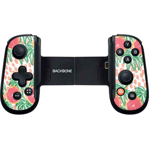 Bouffants and Broken Hearts Graphic Grapefruit Backbone One for iPhone Game Controller Skin