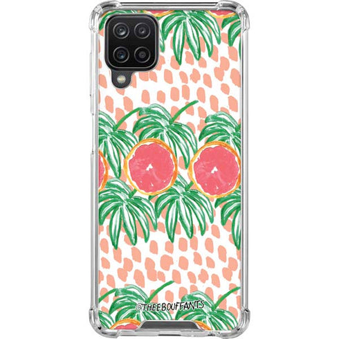 Bouffants and Broken Hearts Graphic Grapefruit Galaxy A12 Clear Case