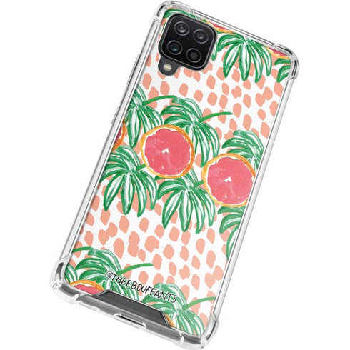 Bouffants and Broken Hearts Graphic Grapefruit Galaxy A12 Clear Case