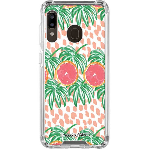 Bouffants and Broken Hearts Graphic Grapefruit Galaxy A30 Clear Case