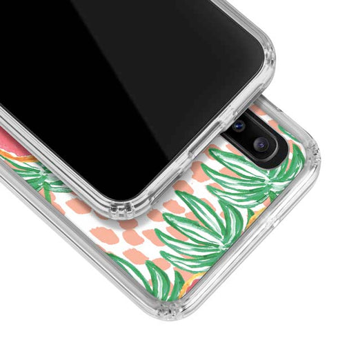 Bouffants and Broken Hearts Graphic Grapefruit Galaxy A30 Clear Case