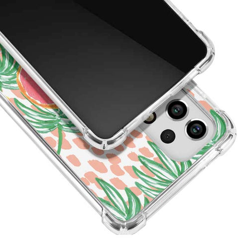 Bouffants and Broken Hearts Graphic Grapefruit Galaxy A53 5G Clear Case