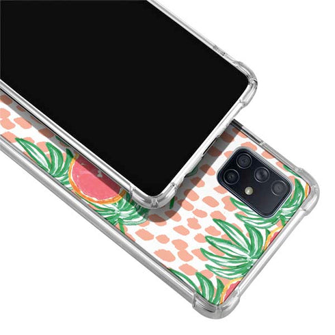 Bouffants and Broken Hearts Graphic Grapefruit Galaxy A71 5G Clear Case