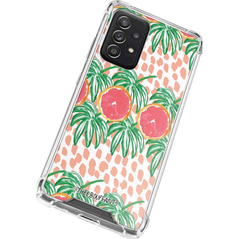 Bouffants and Broken Hearts Graphic Grapefruit Galaxy A72 5G Clear Case