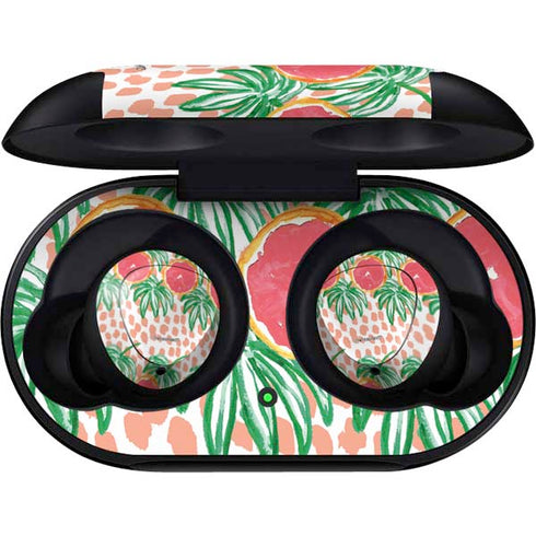 Bouffants and Broken Hearts Graphic Grapefruit Galaxy Buds Skin