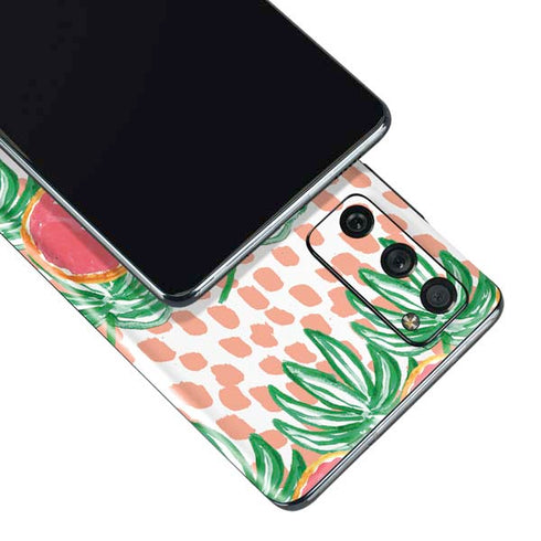 Bouffants and Broken Hearts Graphic Grapefruit Galaxy S20 Fan Edition Skin