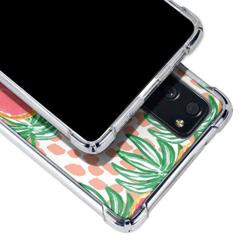 Bouffants and Broken Hearts Graphic Grapefruit Galaxy S20 FE Clear Case