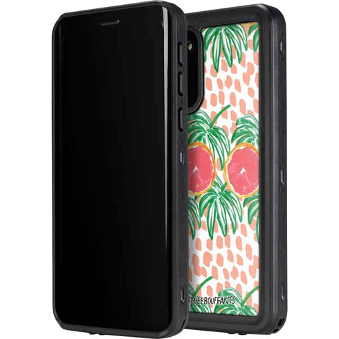 Bouffants and Broken Hearts Graphic Grapefruit Galaxy S20 Plus Waterproof Case