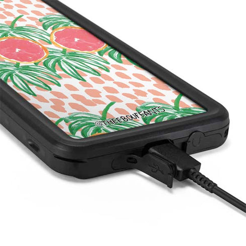 Bouffants and Broken Hearts Graphic Grapefruit Galaxy S20 Plus Waterproof Case