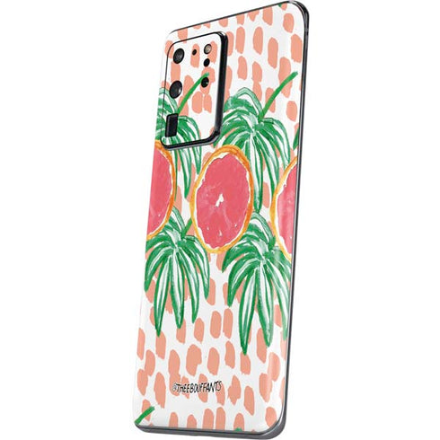 Bouffants and Broken Hearts Graphic Grapefruit Galaxy S20 Ultra 5G Skin