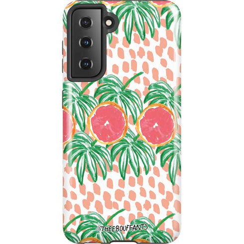 Bouffants and Broken Hearts Graphic Grapefruit Galaxy S21 5G Pro Case