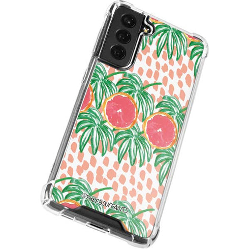 Bouffants and Broken Hearts Graphic Grapefruit Galaxy S21 FE Clear Case