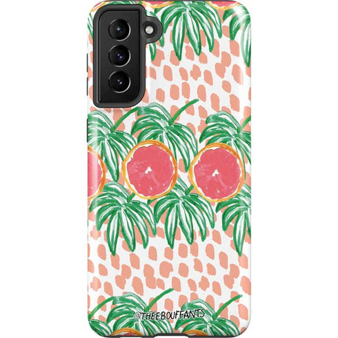 Bouffants and Broken Hearts Graphic Grapefruit Galaxy S21 FE Pro Case