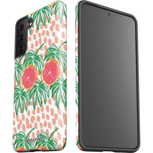 Bouffants and Broken Hearts Graphic Grapefruit Galaxy S21 FE Pro Case